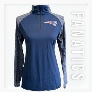 Fanatics Patriots Quarter Zip Lightweight Pullover sz S